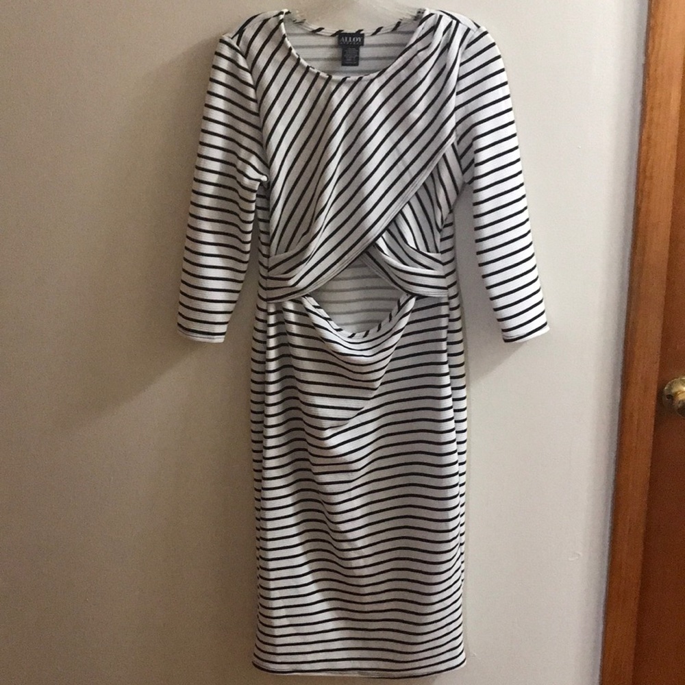 Black and White Striped Dress